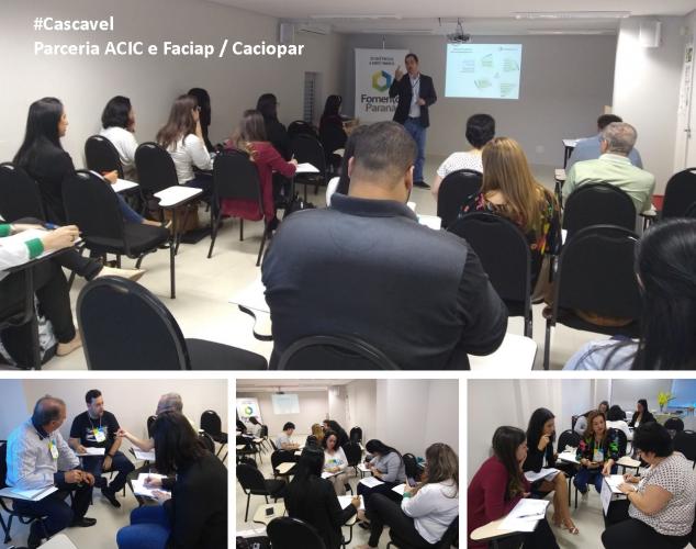 Nesta quinta e sexta, 29 e 30, o curso está sendo realizado na ACIC - Associação Comercial e Industrial de Cascavel, por meio de uma parceria com a FACIAP/CACIOPAR