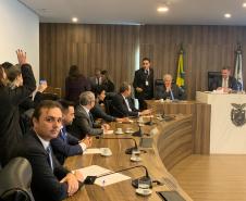 O diretor de Operações do Setor Público da Fomento Paraná, Wellington Dalmaz, apresentou a Fomento Paraná, como integrante do Sistema Paranaense de Fomento.