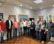 O prefeito de Marmeleiro, no sudoeste do estado, Jaimir Darci Gomes da Rosa, foi o centésimo prefeito a receber os diretores da Fomento Paraná em 2019.
