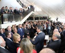 Governador Beto Richa participa da posse de Orlando Pessuti na Presidência do BRDE, em substituição a Odacir Klein.Curitiba, 14/11/2017.