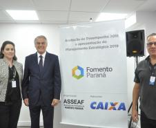 Evento de Avaliação e Desempenho 2019 e Planejamento Estratégico 2019 da Fomento Paraná, organizado pela ASSEAF e Assessoria de Planejamento Estratégico, com patrocínio da Caixa Econômica Federal.