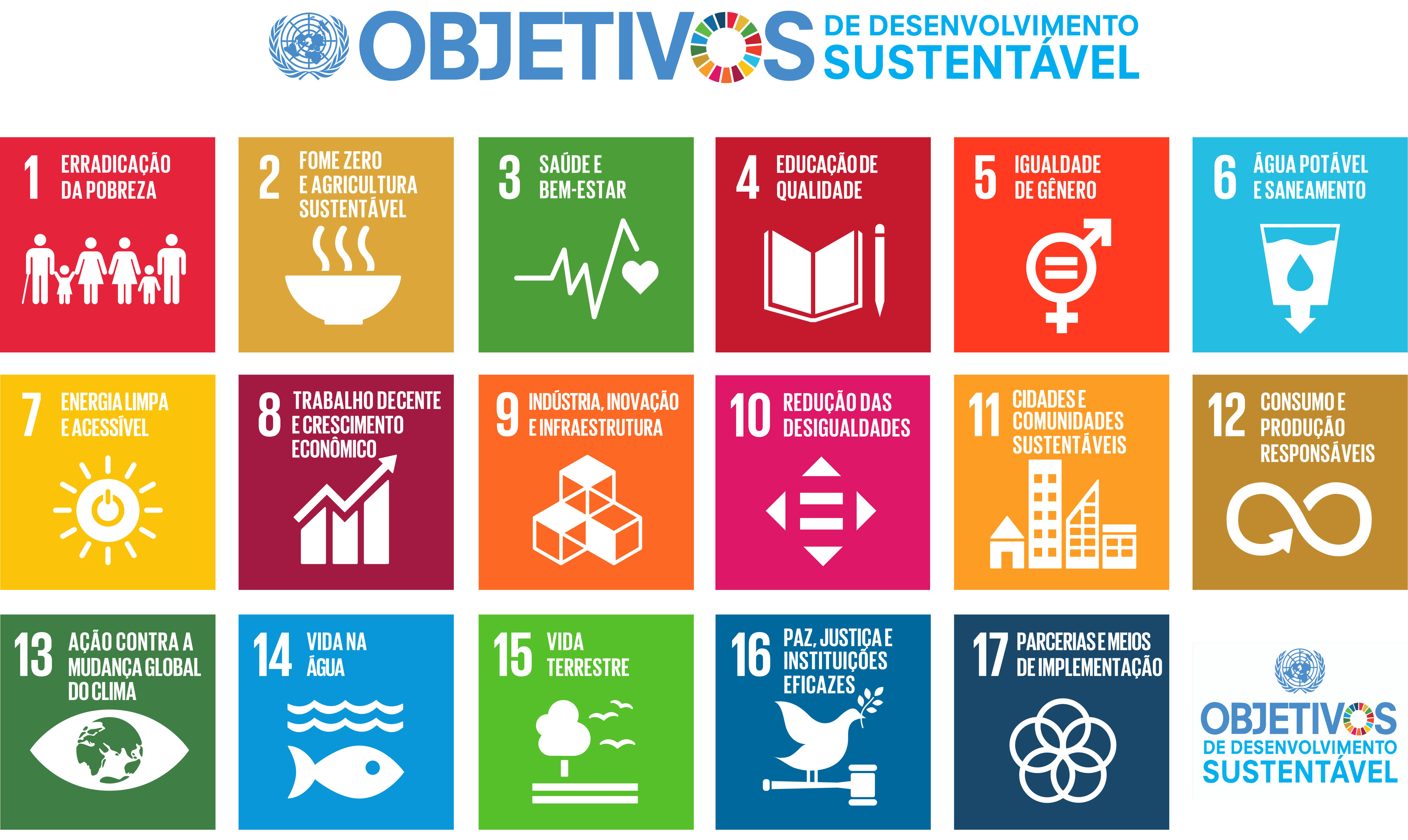 Os 17 objetivos do desenvolvimento sustentável