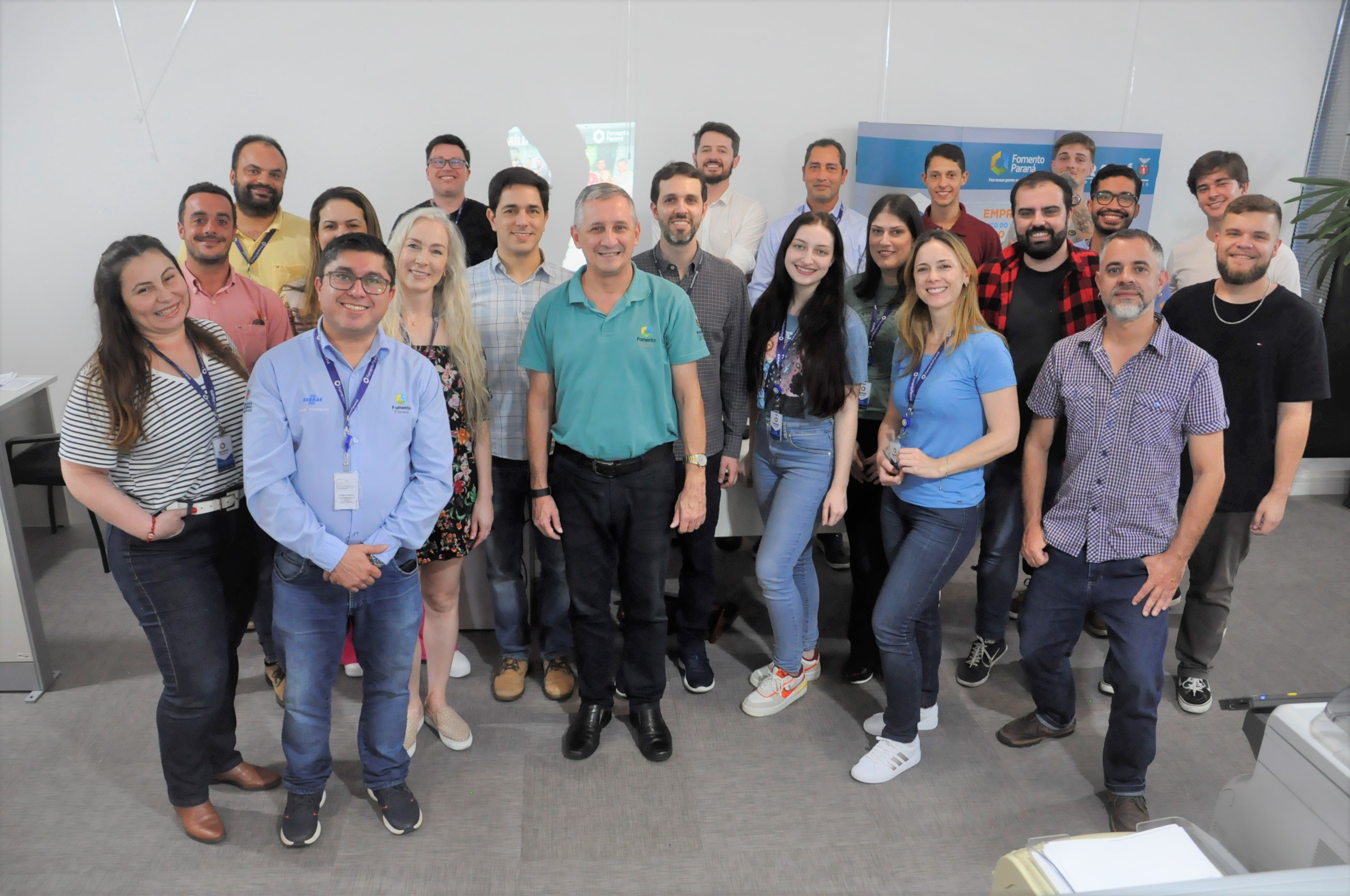 Equipe de Mercado da Fomento Paraná responsável pelo Atendimento ao Cliente e à Rede de Parceiros