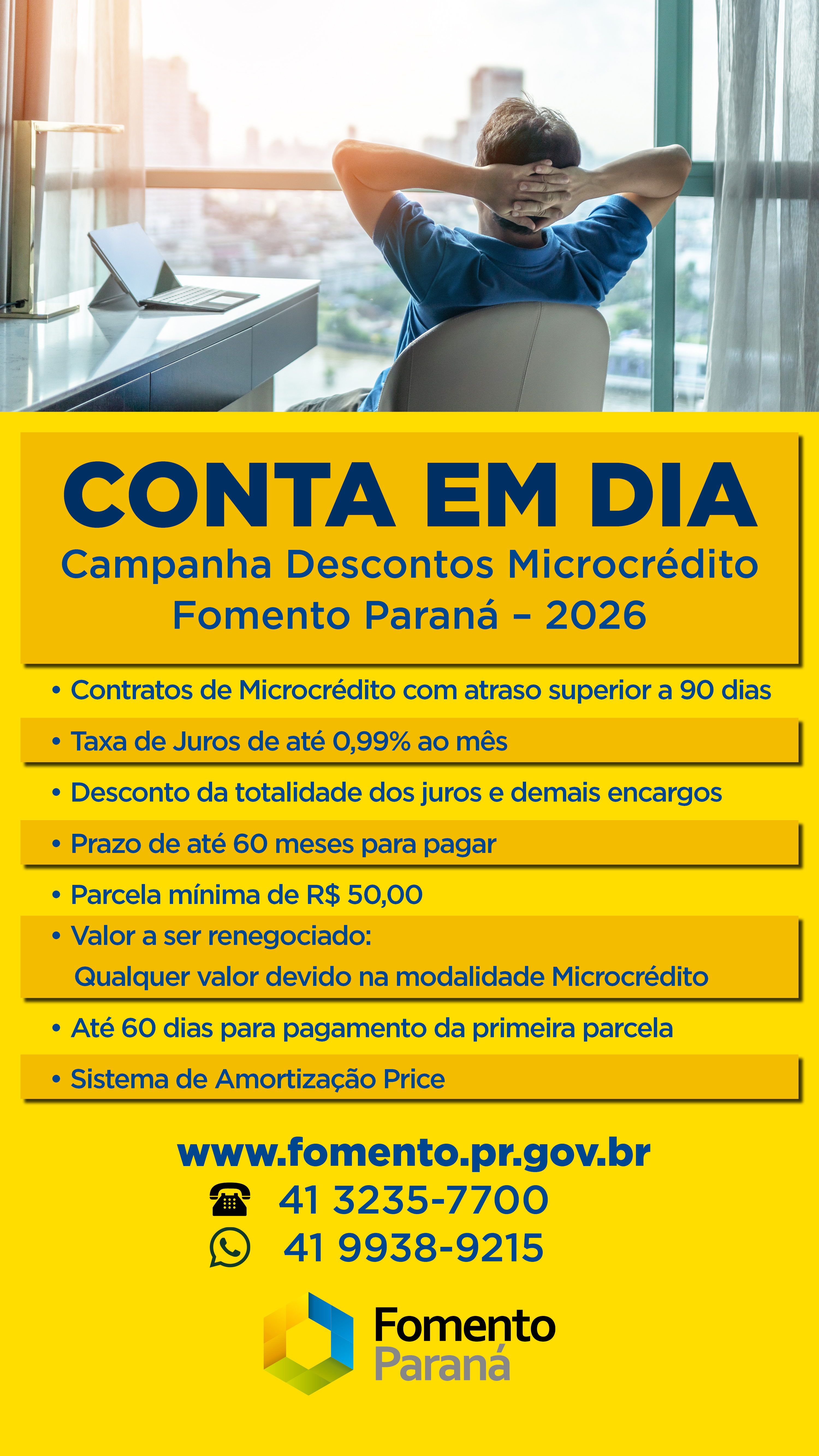 Detalhes da campanha Conta em Dia