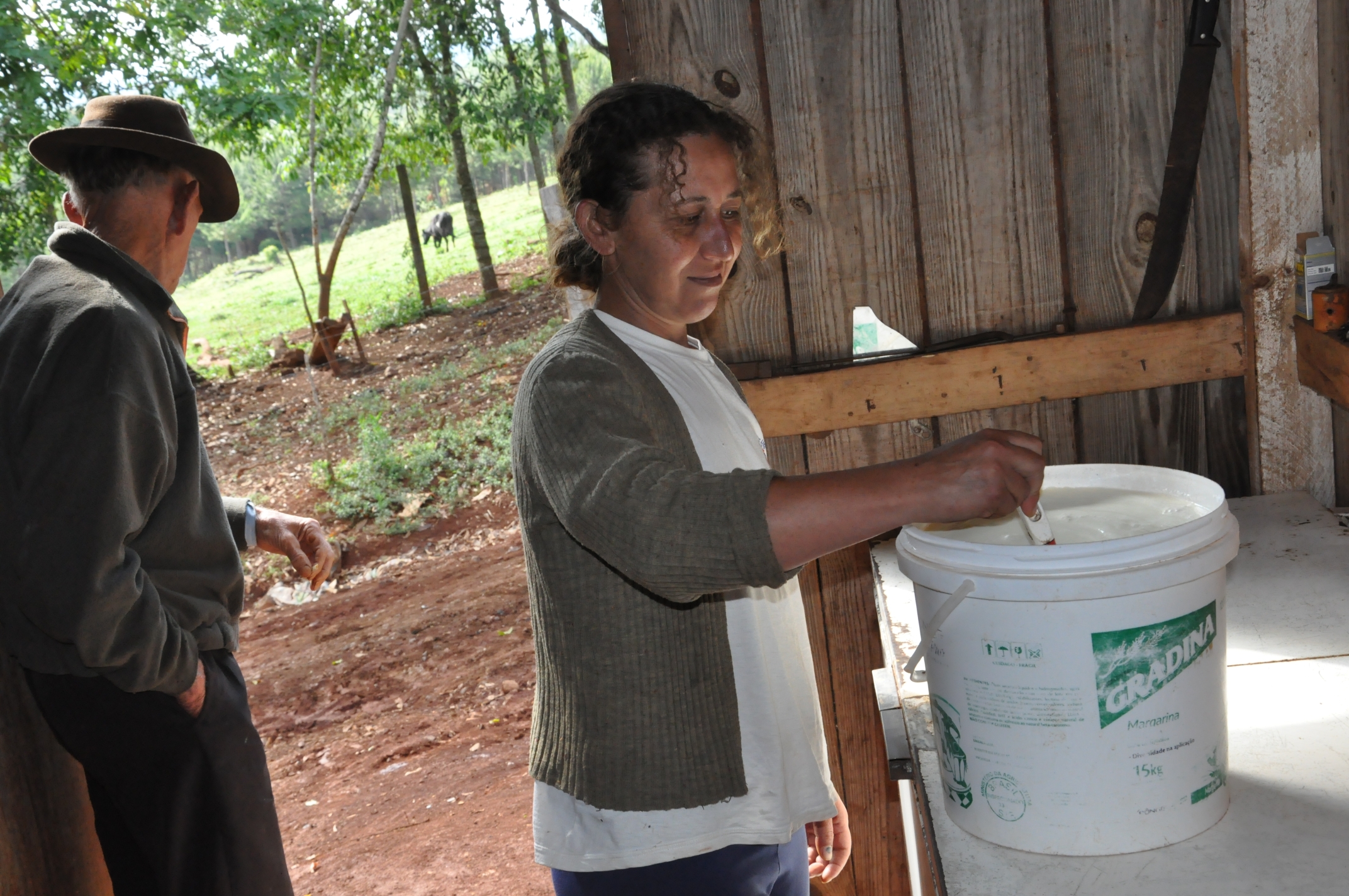 Irene Giteski Ferreira, agricultora de Porto Barreiro, financiou duas vacas pelo Paraná Juro Zero, da Fomento Paraná.