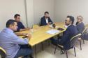 Direção da Fomento Paraná em reunião na Prefeitura de Engenheiro Beltrão