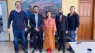  reunião com a prefeita Exilaine Gaspar, em São Sebastião da Amoreira, com presença da agente de crédito Lucilene Silva