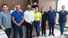 Reunião em São Tomé, com o prefeito Ocelio Leite e secretários
