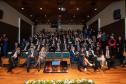 Plateia da solenidade de posse da nova diretoria e conselho fiscal da ABDE, em Brasília.