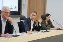 Norberto Ortigara, Claudio Stabile e Mayara Puchalski apresentam o FIDC Agro em reunião online do COMSEFAZ
