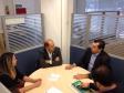 Reunião da equipe técnica de Mercado e Relações Institucionais da Fomento Paraná com a Associação das Empresas Brasileiras de Tecnologia da Informação (Assespro-PR) nesta sexta-feira (20/3) para uma nova parceria entre as duas instituições. O objetivo é viabilizar, até o fim de 2015, a contratação de R$ 10 milhões em financiamentos para projetos de empresas associadas à Assespro-PR voltados à inovação e ao desenvolvimento tecnológico. 