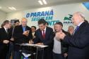 Governador Beto Richa recebe prefeitos e autoriza obras de saneamento, libera recursos para a Saúde e homologa licitações para obras urbanas.Curitiba, 02/06/2015.