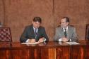 Representantes da WNI Equipamentos Eletrônicos assinam contrato da linha Inovacred com a Fomento Paraná.