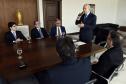 Governador em exercício Deputado Ademar Traiano, acompanhado pelo, presidente da Fomento Paraná, Juraci Barbosa, o Secretário de Comunicação, Paulino Viapiana, Diretor de Pesquisa e Desenvolvimento da Dexter, Milton Isac Braida, Diretor Comercial da Dexter, Carlos Anacleto Oleas, Diretor Executivo da Dexter, Ricardo Frederico, durante assinatura de contrato de financiamento da linha Inovacred com a empesa Dexter Latina.
Curitiba, 14/10/2015.