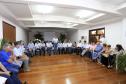 O diretor de Mercado e Relações Institucionais da Fomento Paraná, Luiz Renato Hauly, acompanha o governador Beto Richa em conversa a expositores e produtores rurais, durante a ExpoLondrina.