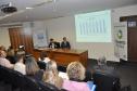 Luiz Renato Hauly, diretor de mercado e relações institucionais da Fomento Paraná, comenta as linhas de crédito da instituição durante o workshop "Linhas de Financiamento para 2016", promovido pela Abimaq, em Curitiba.