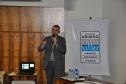Palestra de técnico da Fomento Paraná durante o workshop "Linhas de Financiamento para 2016", promovido pela Abimaq, em Curitiba.