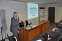 Palestra de técnico da Fomento Paraná durante o workshop "Linhas de Financiamento para 2016", promovido pela Abimaq, em Curitiba.