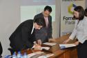 A Fomento Paraná firmou um Acordo de Cooperação Técnica com a Associação Brasileira da Indústria de Máquinas e Equipamentos (Abimaq), nesta segunda-feira (16). A assinatura aconteceu durante o workshop "Linhas de Financiamento para 2016", promovido pela Abimaq, em Curitiba.