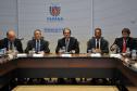 Cerimônia de posse dos integrantes do Conselho Estadual de Parques Tecnológicos (Cepartec), que tem como objetivo a elaboração de um plano estratégico de ciência, tecnologia e inovação, para implementar o Complexo Paranaense de Parques Tecnológicos. 