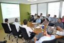 Reunião sobre mudanças nas linhas de crédito do BNDES.