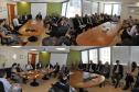 Especialistas e analistas das áreas que participaram das mesas de discussão no evento de revisão do Planejamento Estratégico estiveram no 1º Café com o Presidente, na Fomento Paraná, nesta quarta-feira (4/10).