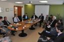 Especialistas e analistas das áreas que participaram das mesas de discussão no evento de revisão do Planejamento Estratégico estiveram no 1º Café com o Presidente, na Fomento Paraná, nesta quarta-feira (4/10).