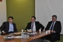 Especialistas e analistas das áreas que participaram das mesas de discussão no evento de revisão do Planejamento Estratégico estiveram no 1º Café com o Presidente, na Fomento Paraná, nesta quarta-feira (4/10).