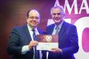 O presidente da Fomento Paraná, Vilson Ribeiro de Andrade, na premiação 500 Maiores do Sul, da revista especializada Amanhã, realizado nesta quarta, 22, no Expo Unimed em Curitiba.
A empresa foi classificada no ranking como a 32ª maior empresa do Paraná e a 69ª do sul do país, de acordo com o indicador VPG -  Valor Ponderado de Grandeza.