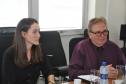 Palestra promovida pela UniFomento com o professor alemão Klaus Rother e Giovanna Zeny, apresentada a diretores, gerentes, assessores e coordenadores da Fomento Paraná. 