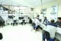 Sala do Empreendedor de Cascavel, onde atuam os agentes de crédito da Fomento Paraná para orientar empreendedores nos financiamentos e microcrédito.