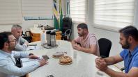 Reunião com o prefeito, Everton Barbieri, e o vice, Luiz Fernando Cavichioli, em Esperança Nova.