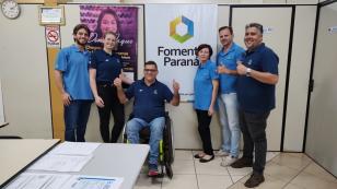 Equipe de agentes de crédito da Fomento Paraná em Marechal Cândido Rondon