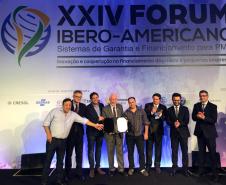 Fomento Paraná e SGC Central criam nova linha de crédito durante o XXIV Fórum Ibero-americano de Sistemas de Garantia e Financiamento para Micro, Pequenas e Médias Empresas, realizado em Foz do Iguaçu