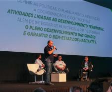 O secretário de Estado do Desenvolvimento Urbano e Obras Públicas, João Carlos Ortega, palestra durante o evento Governo 5.0.