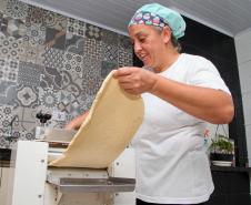O Empório Veroneze, onde a empreendedora Débora vende massas, de lasanha a nhoque, de panqueca a pierogi, sucos e outras guloseimas caseiras.