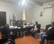 Reunião com o prefeito de Nova Santa Rosa, Norberto Pinz 