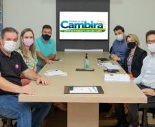 Nesta sexta, 29, em Cambira, o prefeito Emerson Toledo Pires, recebeu a equipe da Fomento Paraná.