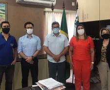 Reunião com o prefeito de Sabaudia, com o prefeito Moisés Soares Ribeiro.