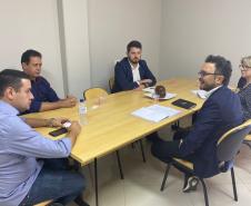 Direção da Fomento Paraná em reunião na Prefeitura de Engenheiro Beltrão