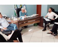 Reunião com o prefeito de Ribeirão do Pinhal, Dartagnan Calixto Fraiz