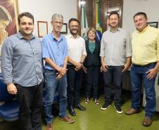 Reunião em Bandeirantes como o prefeito Jaelson Matta.