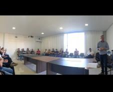 Reunião com o prefeito de Bom Jesus do Sul, Helio Surdi, reuniu um grande time de servidores