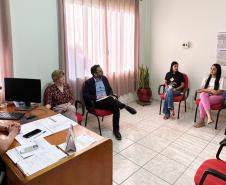 Em Mirador, o prefeito Fabiano Travain recebeu os diretores da Fomento Paraná