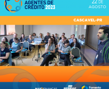 Registro do encontro regional de agentes de crédito em Cascavel.