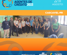 Registro do encontro regional de agentes de crédito em Cascavel.