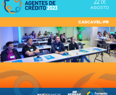 Registro do encontro regional de agentes de crédito em Cascavel.