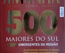 Pelo terceiro ano consecutivo, a Fomento Paraná, instituição financeira de desenvolvimento do Governo do Paraná, é destaque no ranking empresarial das 500 Maiores do Sul. A empresa ficou em 1º lugar nos quesitos “liquidez” e “menor endividamento”, na 2ª colocação em “rentabilidade sobre a receita” e 5º lugar em “capital de giro” entre as 100 maiores empresas paranaenses.