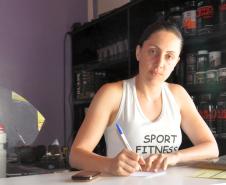 Valéria Ribeiro, dona da academia de ginástica de Quatiguá.