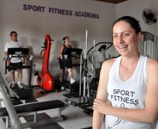 Valéria Ribeiro, dona da academia de ginástica de Quatiguá.